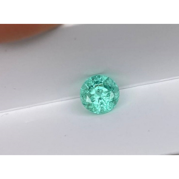 1.58 карат, Параиба зеленого цвета, формы круг