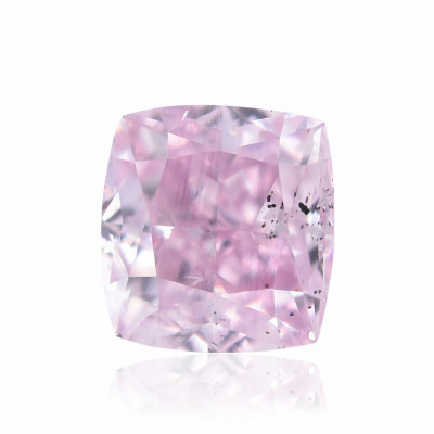 0.35 карата, фантазийный фиолетово- розовый бриллиант, форма кушон, SI2 чистота, GIA