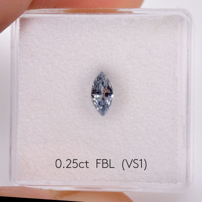 0.25 карата, фантазийный голубой бриллиант, форма Маркиз, VS1 чистота