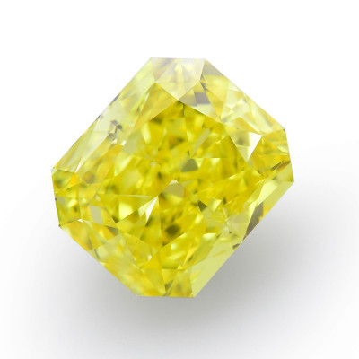 0.60 карат, фантазийный яркий желтый бриллиант,форма радиант, IF чистота, GIA