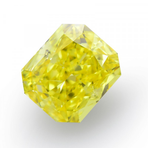 0.60 карат, фантазийный яркий желтый бриллиант,форма радиант, IF чистота, GIA