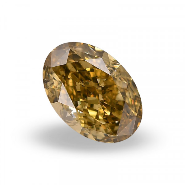 0.94 карат, фантазийный глубокий коричневато-желтый бриллиант, форма овал, SI1 чистота, GIA