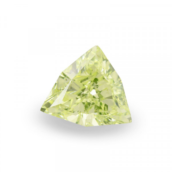 0.54 карат, фантазийный желто-зеленый бриллиант, форма треугольник, SI2 чистота, GIA
