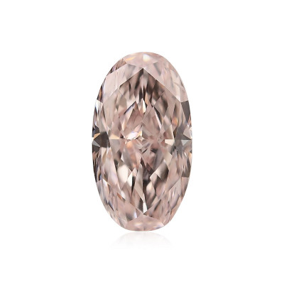 0.57 карат, фантазийный оранжевато-розовый бриллиант, форма овал, SI1 чистота, GIA